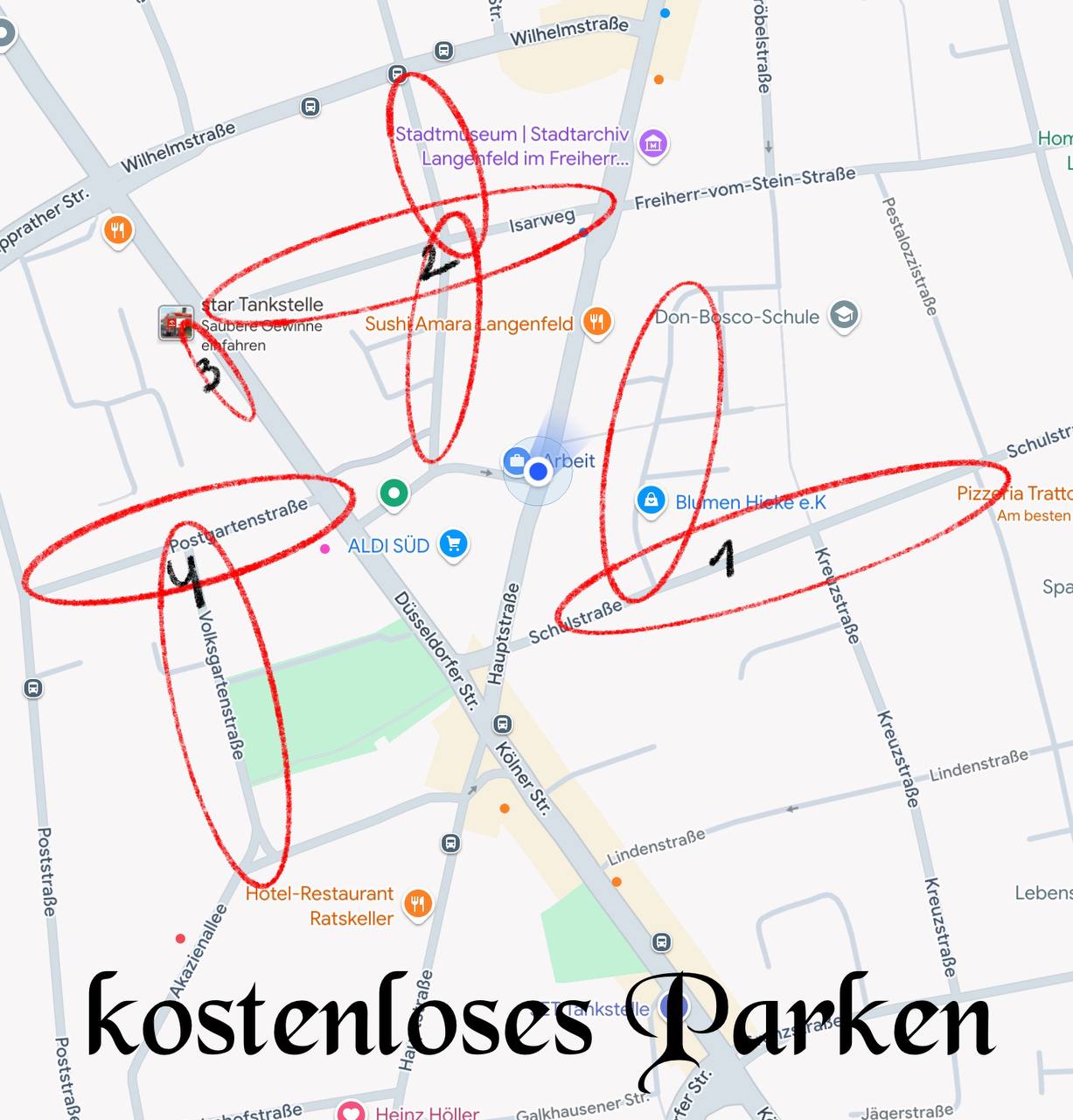 Parkmöglichkeiten in der Umgebung